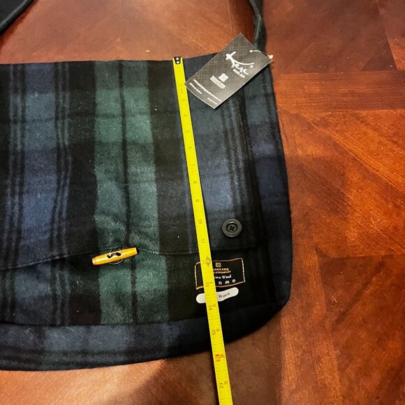 Woollen Company Scottish Tartan messenger Bag - FINE MERINO WOOL Patrick King - Picture 6 of 11
